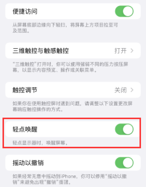 绥江苹果授权维修站分享iPhone轻点无法唤醒怎么办 