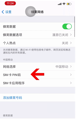 绥江苹果14维修网分享如何给iPhone14的SIM卡设置密码 