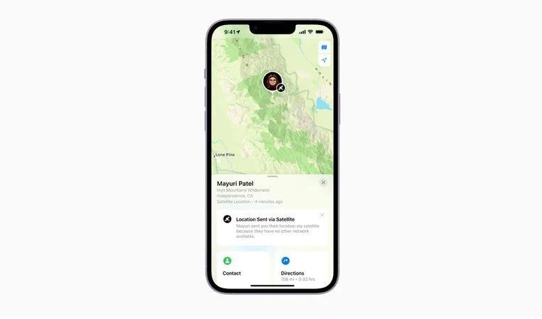 绥江苹果14维修分享iPhone14系列中 FindMy功能通过卫星分享位置方法教程 