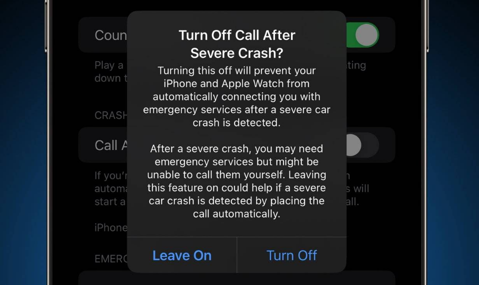 绥江苹果14维修分享 iPhone 14 和 Apple Watch 上关闭崩溃检测 
