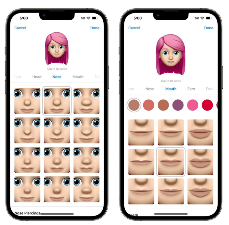 绥江苹果手机维修分享​iOS 16中的拟我表情有了哪些变化和升级 